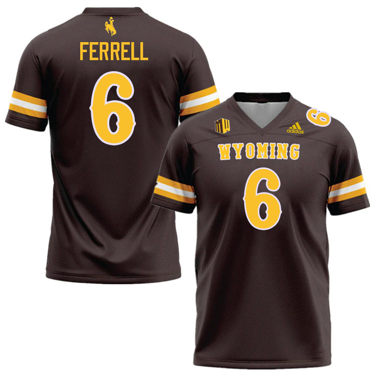 #6 Jamari Ferrell Wyoming Cowboys Jersey College Football Uniforms,Gears,Jerseys-Brown